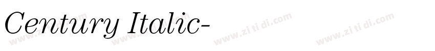 Century Italic字体转换